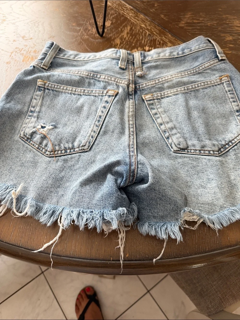 Free People We The Free Makai Cutoff Denim Shorts Loose Cannon 25